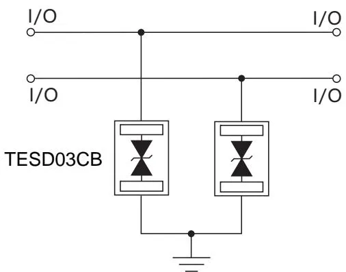TESD03CB 应用方案 ：I/O保护