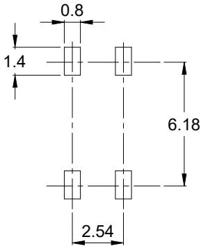 JOR213焊盘图形尺寸（仅供参考）