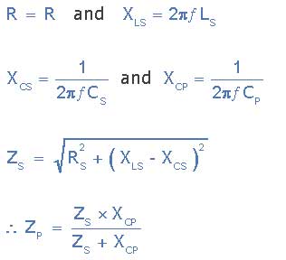Quartz Crystal Impedance Formula 石英晶体阻抗公式
